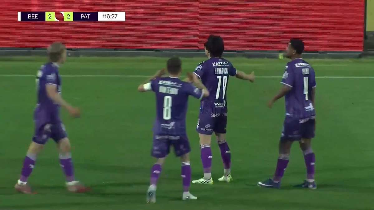 🇧🇪💥 GENKI HARAGUCHI THE HERO! A low drive from outside the box in the 116th minute, Beerschot are into the play-off final! 🇯🇵🔥.