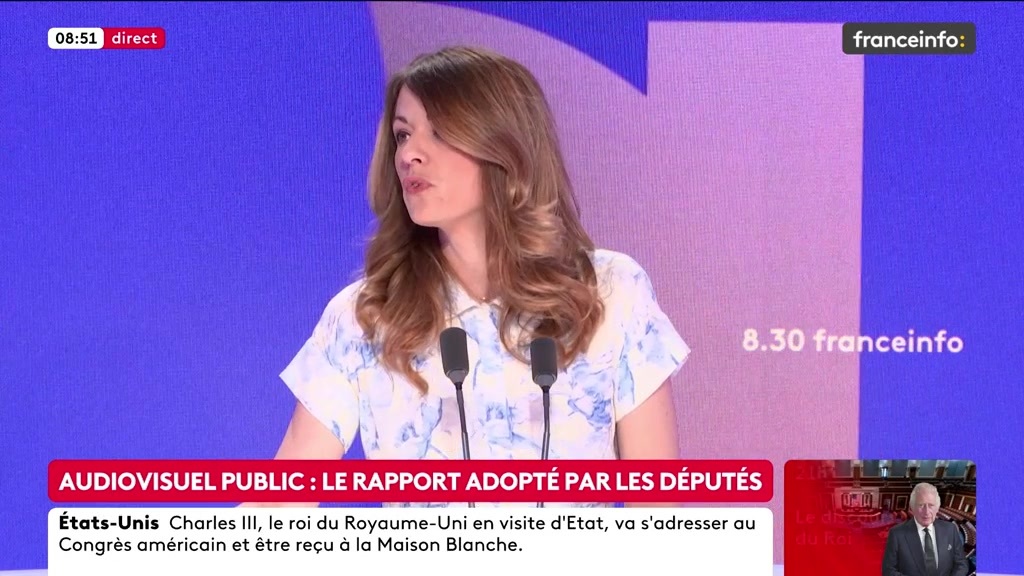 🔴 Audiovisuel public : le rapport adopté par les députés ➡️"C. Alloncle est évidemment un allié du RN [...] Il y a eu un comportement, des méthodes de C. Alloncle qui ont été détestables [...] Ce rapport a été utilisé par le rapporteur comme un outil politique", dit Maud Brégeon