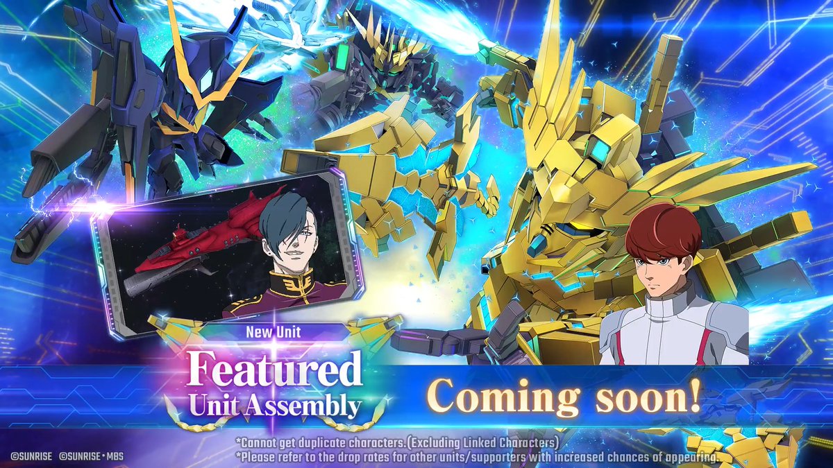 New Units to arrive on 4/30 (JST)! Featuring: UR Unicorn Gundam 03 Phenex (Destroy Mode) (EX) / UR Jona Basta UR Halphas Gundam (EX) / UR Aplodia #GundamEternal