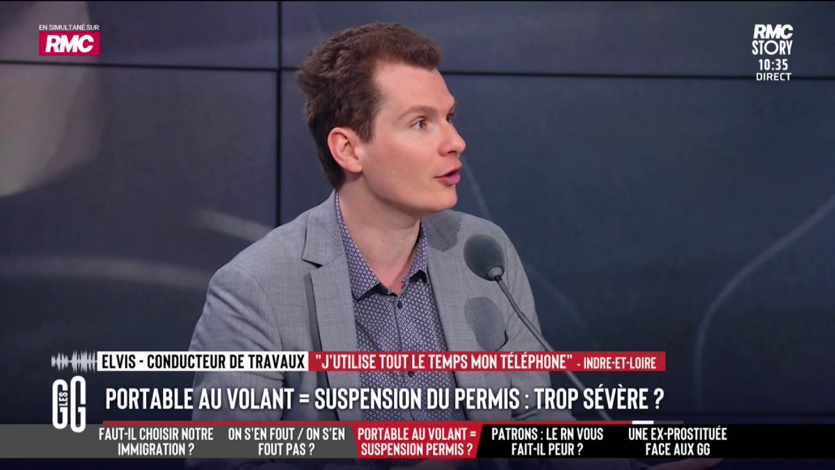 🚘📲 Portable au volant = suspension immédiate du permis 😳 Jean-Loup Bonnamy propose de durcir les sanctions : "Je pense qu'il faudrait aussi saisir la voiture et le téléphone. Et peut-être même, saisie définitive du téléphone et de la voiture pendant les trois mois." #GGRMC