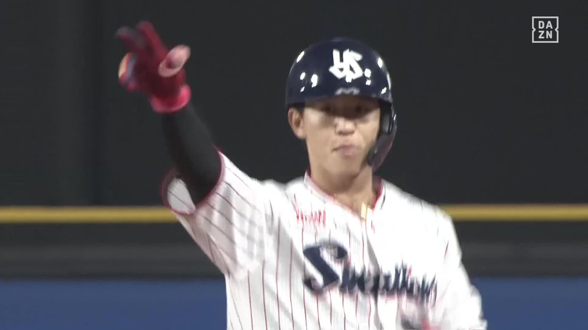 みんな待っていた 今季初出場の内山壮真 第2打席で初ヒット&amp;タイムリー🙌 ⚾️ヤクルト×阪神 #swallows #だったらDAZN