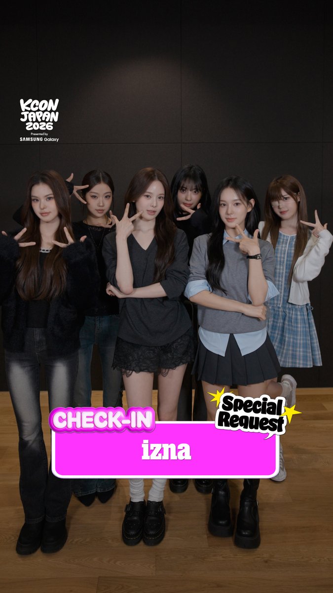 [#KCONJAPAN2026] #izna CHECK-IN iznaがKCONに帰ってきた！また一緒に、忘れられない思い出を作る準備はできてる⁈ アーティストの特別なリクエストに答えて、コメントしてね👇 コメントが増えるほど、スペシャルな特典が待ってるよ！👀✨ - KCON JAPAN 2026 MAY 8-10 Makuhari Messe Let's #KCON