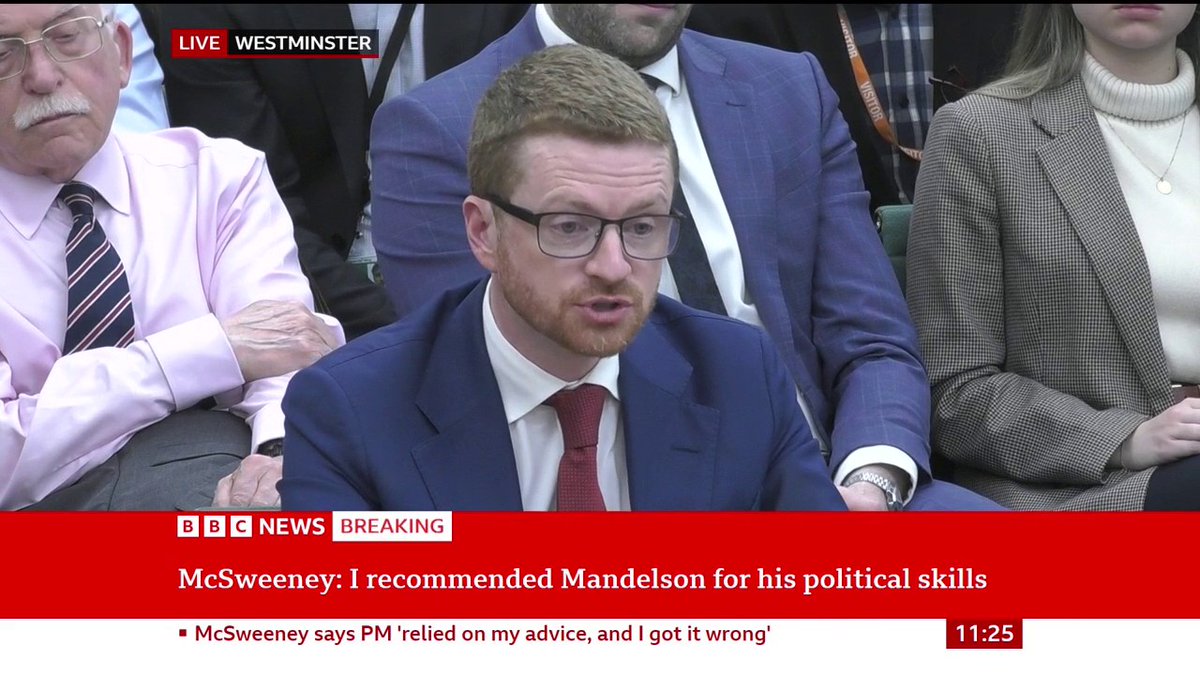 Peter Mandelson would not have got the job if Kamala Harris had been elected US president, Morgan McSweeney tells MPs Follow live: