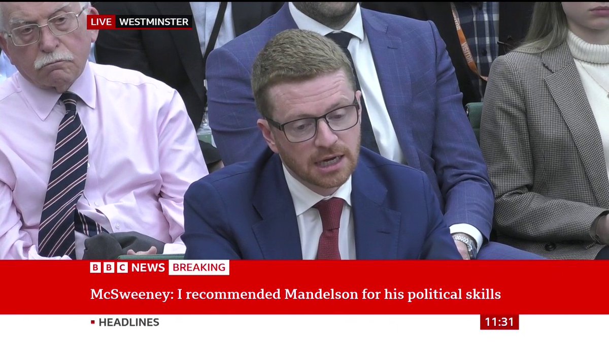 "Like everyone else, I could see there was pros and cons in the appointment and I worried that it would go wrong so I didn't try to push anything through," Morgan McSweeney says Follow live: