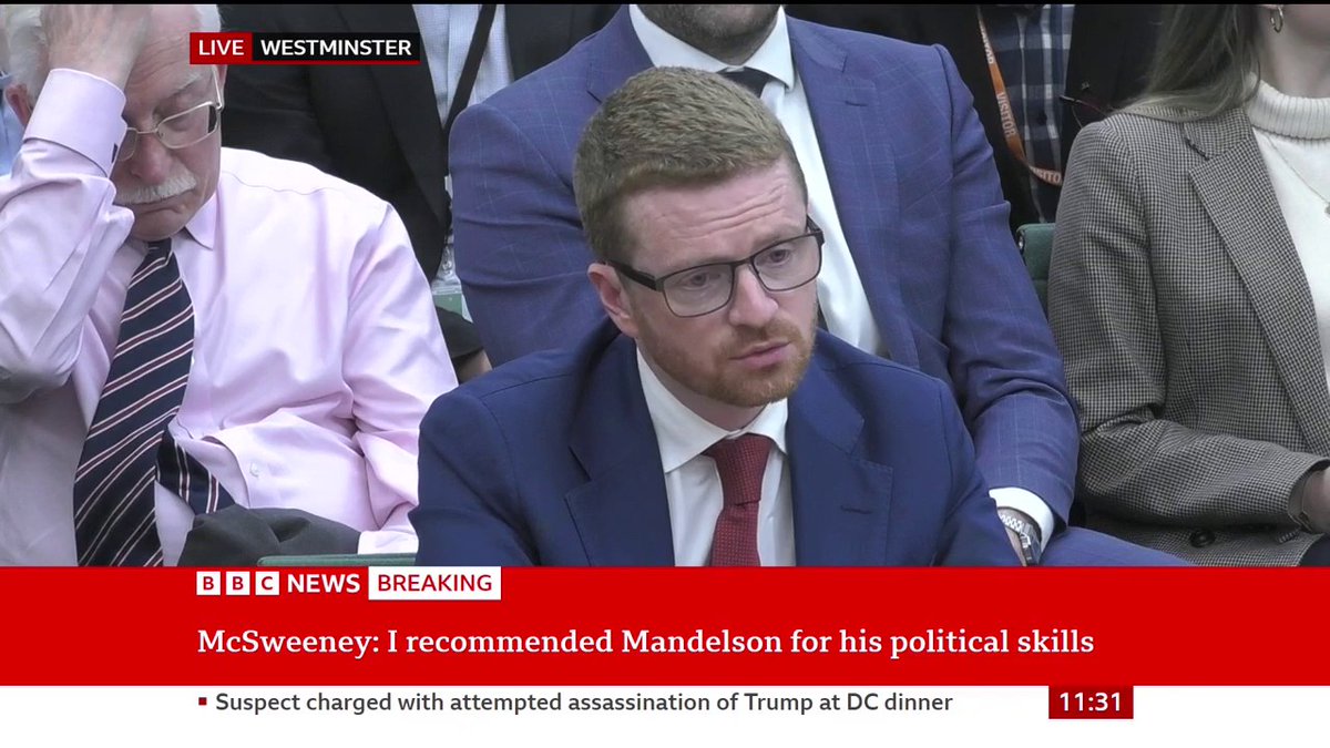 "This was not some hero I was trying to get a job for" Morgan McSweeney accepts that he made the wrong judgement but says his motive for Mandelson advice was always in the national interest Follow live:
