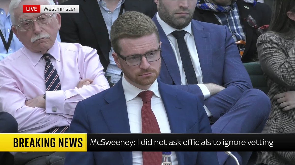 "I don't regard Mandelson as a hero" Morgan McSweeney denies that he recommended Peter Mandelson as US ambassador in order to give a "great job" to one of his "heroes". He adds: "My motive was always in the national interest" Follow live: 📺 Sky 501
