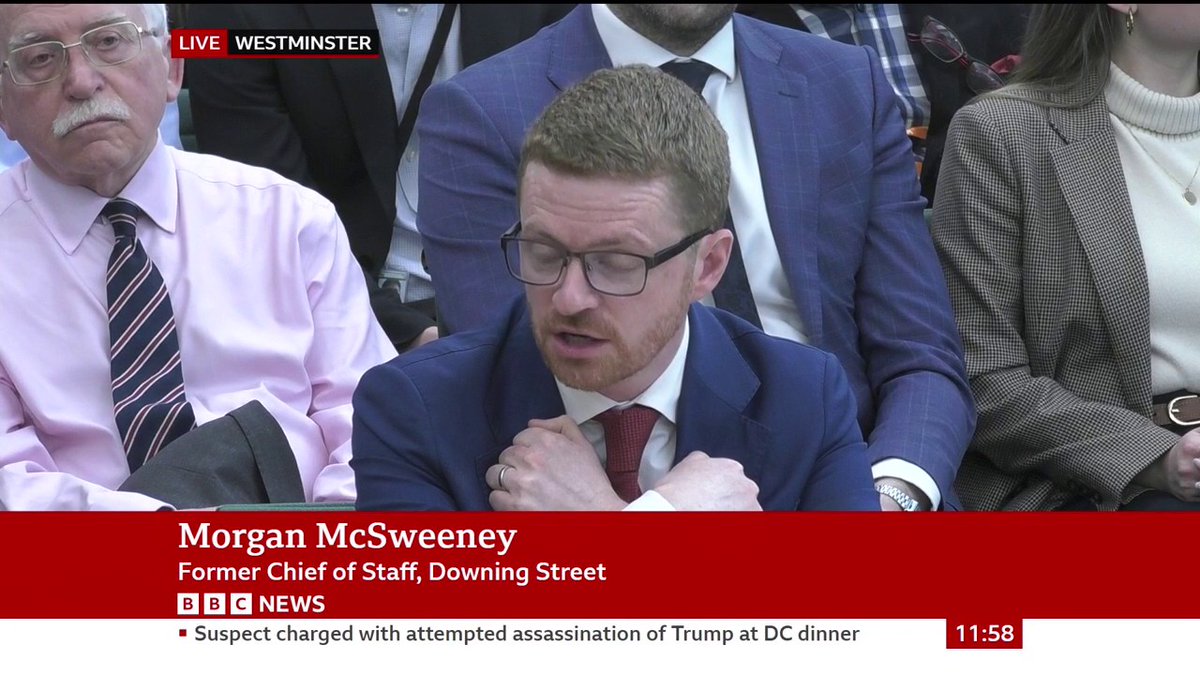 Keir Starmer "did not have enough information because Mandelson did not share the necessary information" Morgan McSweeney says he thought Mandelson cared about his party and country and would "at least be honest with his prime minister" Follow live: