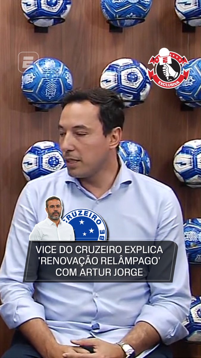 Pedro Junio, vice-presidente do Cruzeiro, contou em entrevista exclusiva à ESPN como foi a negociação para a renovação "relâmpago" com Artur Jorge para seguir no comando técnico da equipe até 2030. #FutebolNaESPN