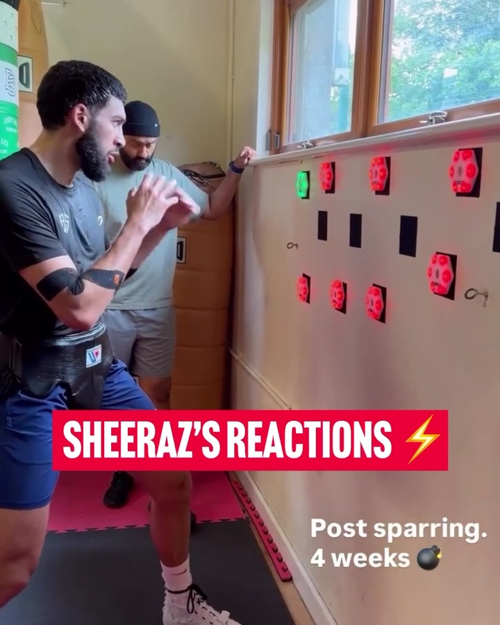 Hamzah Sheeraz showing off his reactions post sparring ahead of his WBO super middleweight world title clash vs Alem Begic 🔥 Glory in Giza | May 23rd | LIVE on DAZN 📺