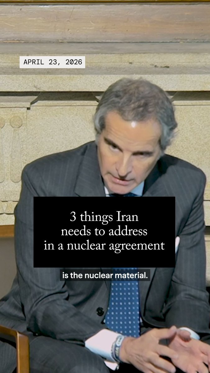 “In Iran, you have, I would say, at least two important or three important things that we have to be looking at,” says Rafael M. Grossi, director general of the International Atomic Energy Agency and nominee for the position of UN secretary-general. “First of all is the nuclear material. . . . Second, the other thing that we have been looking at in these negotiations is all the facilities, the nuclear complex. Iran had—has—a very vast nuclear program, which is articulated around a number of places, campuses, places in Tehran and in other places. . . . And the third thing, in case of an agreement of sorts, is what kind of nuclear program Iran would be having in the future.” He concludes that Iran “will have to address all of this if you want to have a comprehensive agreement.” 🔗 Watch the full conversation: