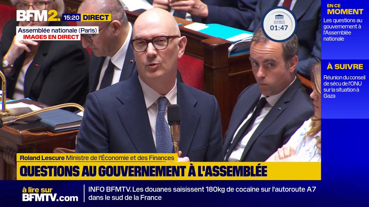 💬"Misérabilisme, exagérations, contre-vérités et solutions totalement inopérantes.[...]Vous venez d'arriver. Travaillez et essayez de nourrir votre groupe d'idées un peu meilleures" ➡️Roland Lescure tacle les députés du groupe RN sur les questions du pouvoir d'achat #BFM2
