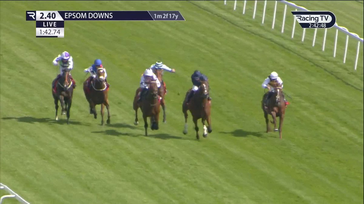 The unbeaten Saxon Street (Saxon Warrior) lands Listed honours on his return, running out a good winner of the Betfred Blue Riband Trial Stakes for William Buick and John and Thady Gosden Epsom Downs Racecourse