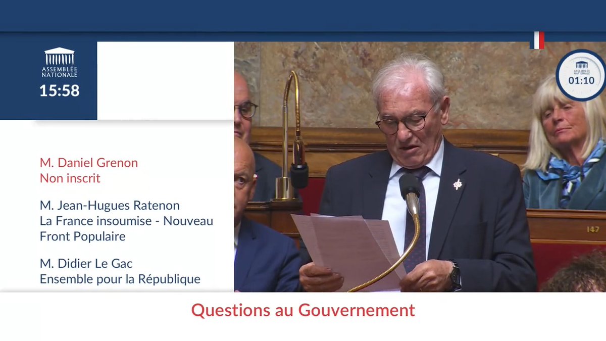 "30 000 décès/an : le scandale des accidents médicaux est préoccupant!" Daniel GRENON (NI) dénonce une "sous-déclaration massive" et une "culture du silence" sur les "accidents médicaux". Il propose la création d'une "commission d'enquête parlementaire" #DirectAN #QAG