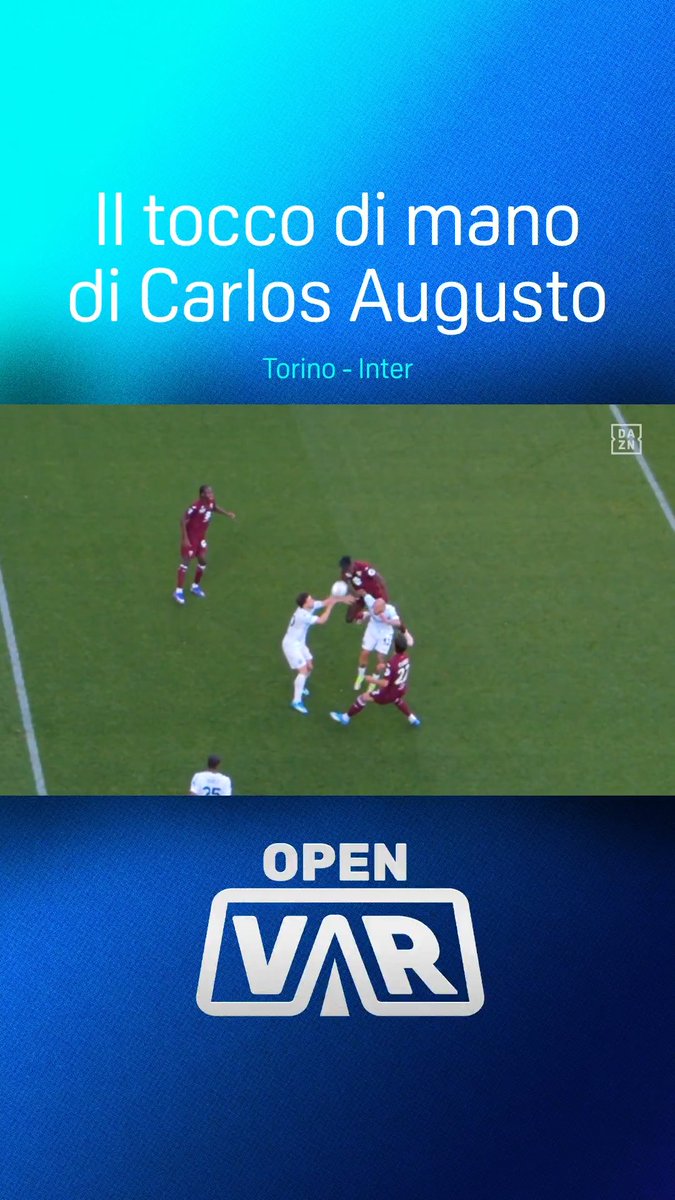 Il tocco di Carlos Augusto in #TorinoInter ⚠️ Mariani richiamato al VAR🔎🖥️ È calcio di rigore ✅ L’audio del VAR e l’analisi dell’episodio ad #OpenVAR, disponibile ora sull’app DAZN 📲
