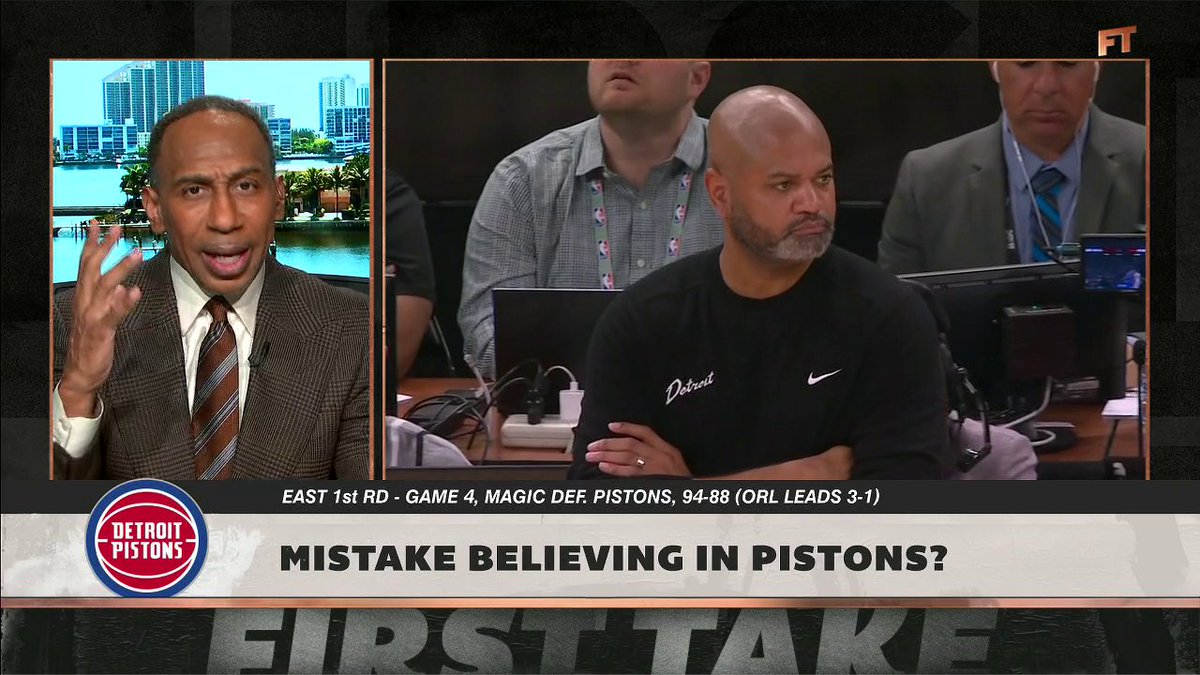 "They can't shoot. That's the problem with the Detroit Pistons." Stephen A Smith reacts to the Pistons trailing 3-1 in the series vs. the Magic 😳