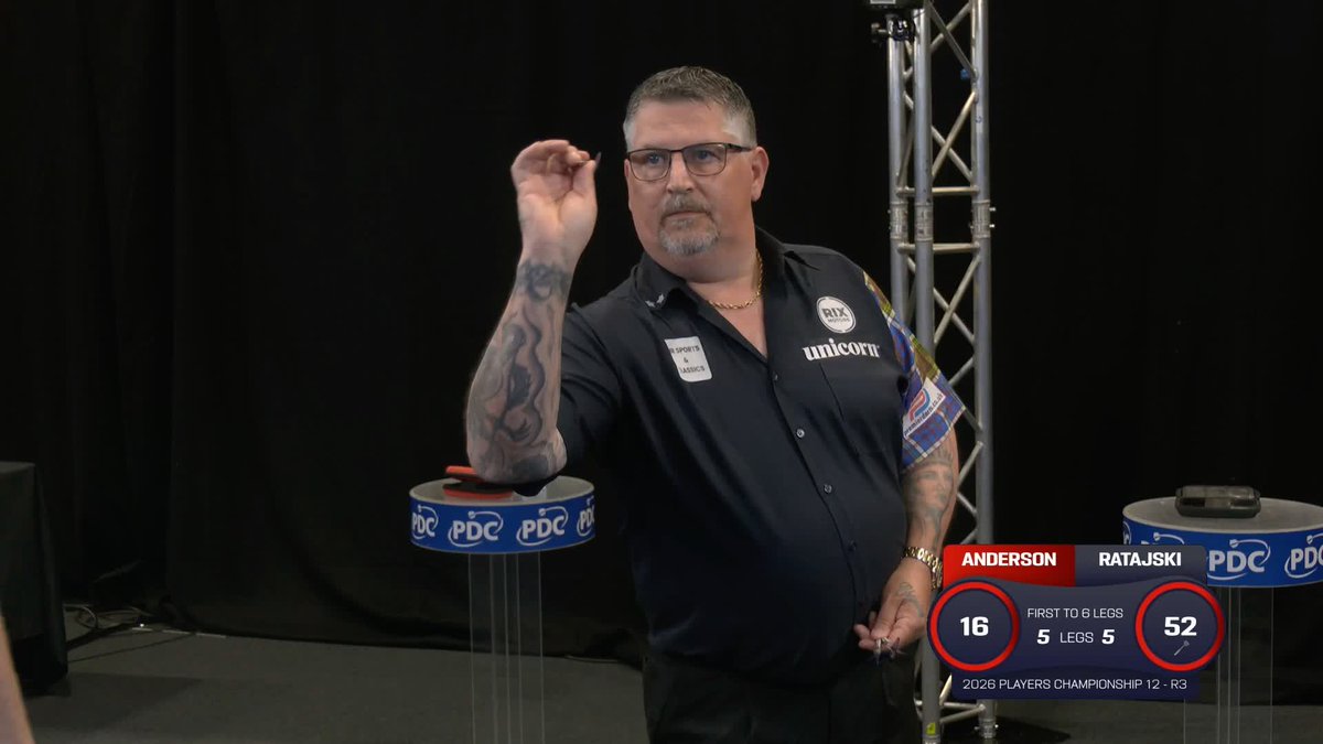ANDERSON WINS THE DECIDER! 🏴󠁧󠁢󠁳󠁣󠁴󠁿 Gary Anderson produces yet another dazzling average of 105.6 to defeat Krzysztof Ratajski in a last-leg decider and go through to the last 16 in Milton Keynes! 📺 #PC12