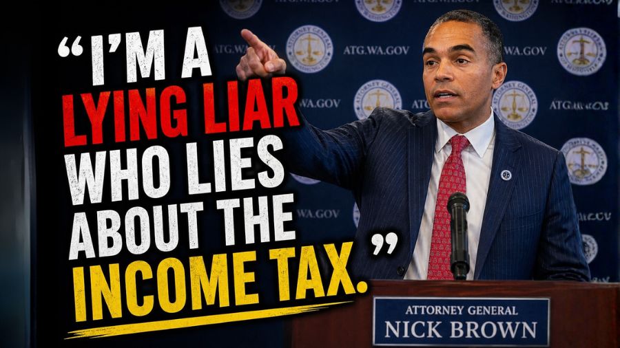 Washington Attorney General Nick Brown looked the press in the eye and claimed his office wasn't helping lawmakers kill your vote on the income tax. The emails say otherwise. He's lying.