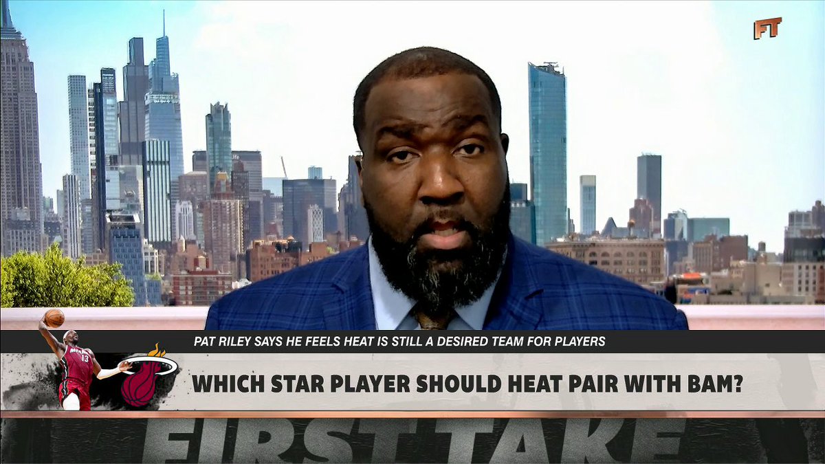 What NBA player should the Heat look to pair with Bam Adebayo? Kendrick Perkins gives his opinion 👀 ⬇️