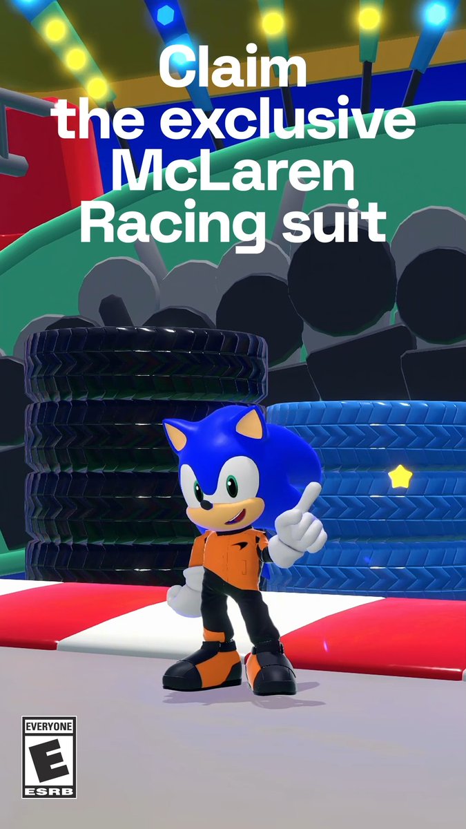 Limited Edition! Sonic joins the game with a McLaren Mastercard Formula 1 Team Racing Suit! Available now on Sonic Rumble Party for free! Join the party today: