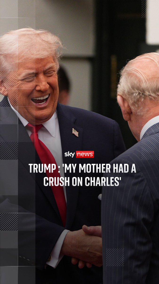 U.S. President Donald Trump joked that his Scottish mother thought King Charles was "cute" while welcoming the King and Queen at the White House.