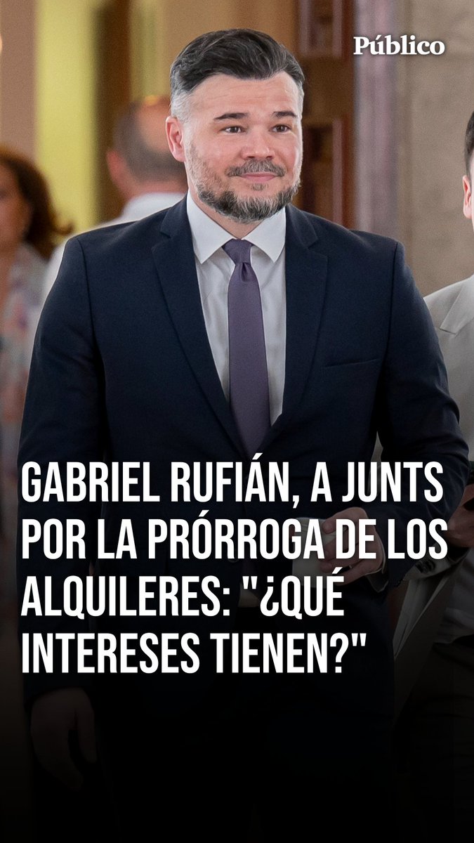 🎥 Gabriel Rufián, a Junts por la prórroga de los alquileres: "¿Qué intereses tienen? ¿Qué intereses empresariales tienen?"
