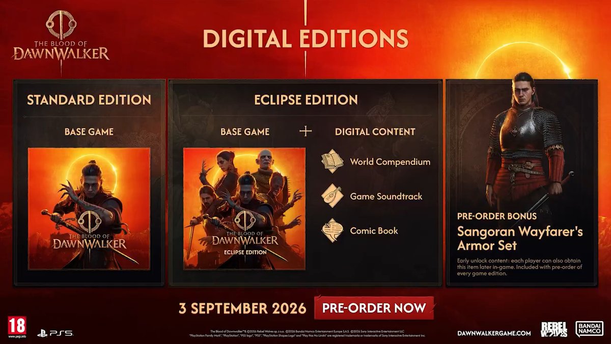 Human by day, vampire by night. The Blood of Dawnwalker, an open-world action RPG, comes to PS5 on September 3: