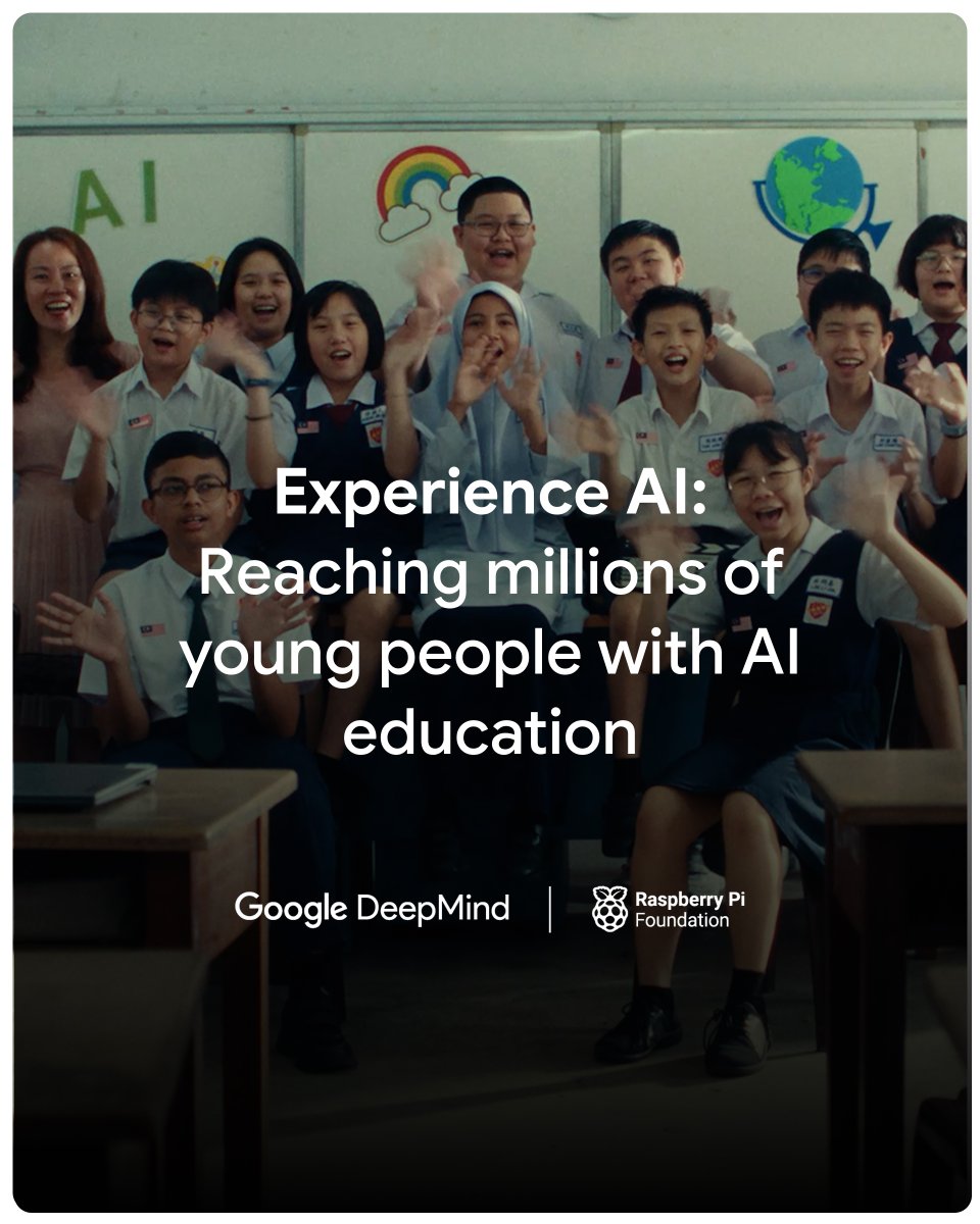 As AI evolves, education must keep pace. 🍎 Since 2023, the Experience AI program – developed in collaboration with Raspberry Pi Foundation – has offered free resources to help students and teachers understand AI and how it works. See the impact ⬇️