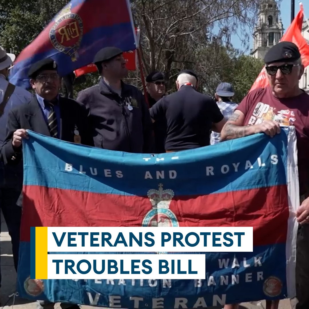 "Our concern is that are we being treated on par with terrorists"🗣️ MPs voted to push the Troubles Bill through Parliament in the face of fears for the immunity of Northern Ireland veterans BFBS Forces News spoke to some of the veterans protesting