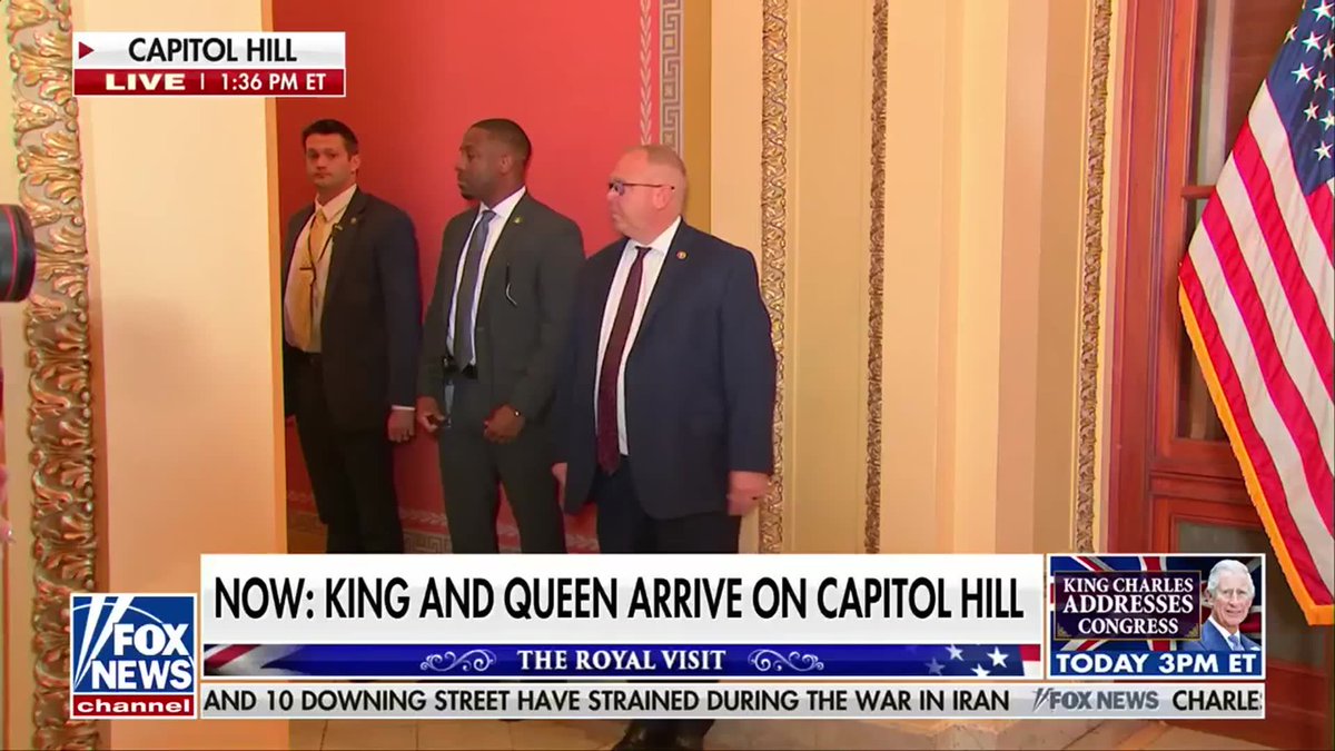 NOW: King Charles is greeted by Speaker Johnson on Capitol Hill