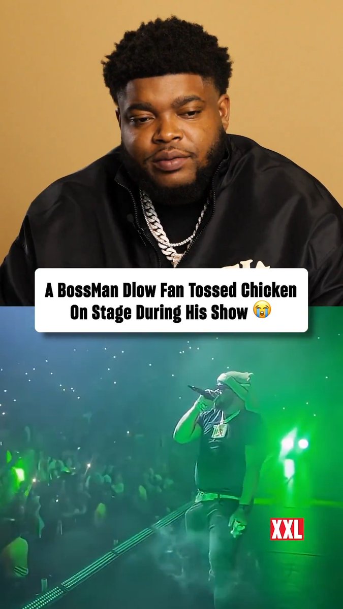BossMan Dlow shares a hilarious story of the time a fan threw chicken onstage at his show. ๐ WATCHโก๏ธ: