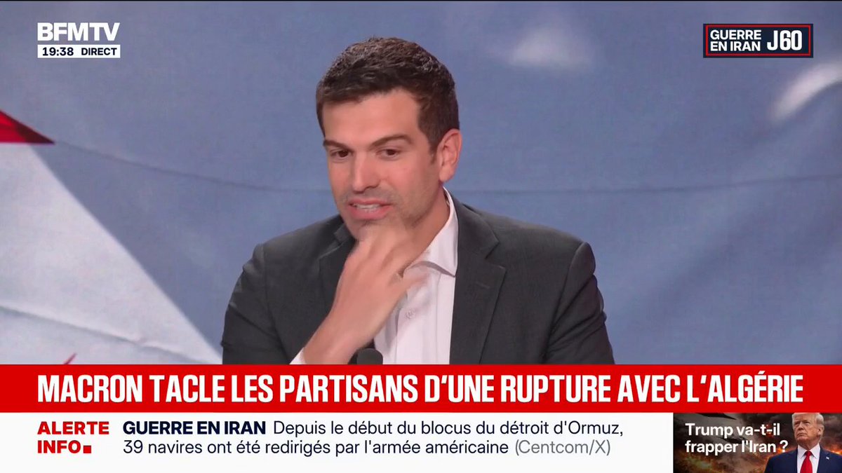 Emmanuel Macron s'est montré lâche depuis des années vis à vis de l'Algérie. Je rappelle que la moitié des ressortissants algériens qui vivent en France vivent dans des logements sociaux. Nous voulons assumer le rapport de force, retrouver une relation équilibrée avec le régime algérien. Jonas Haddad