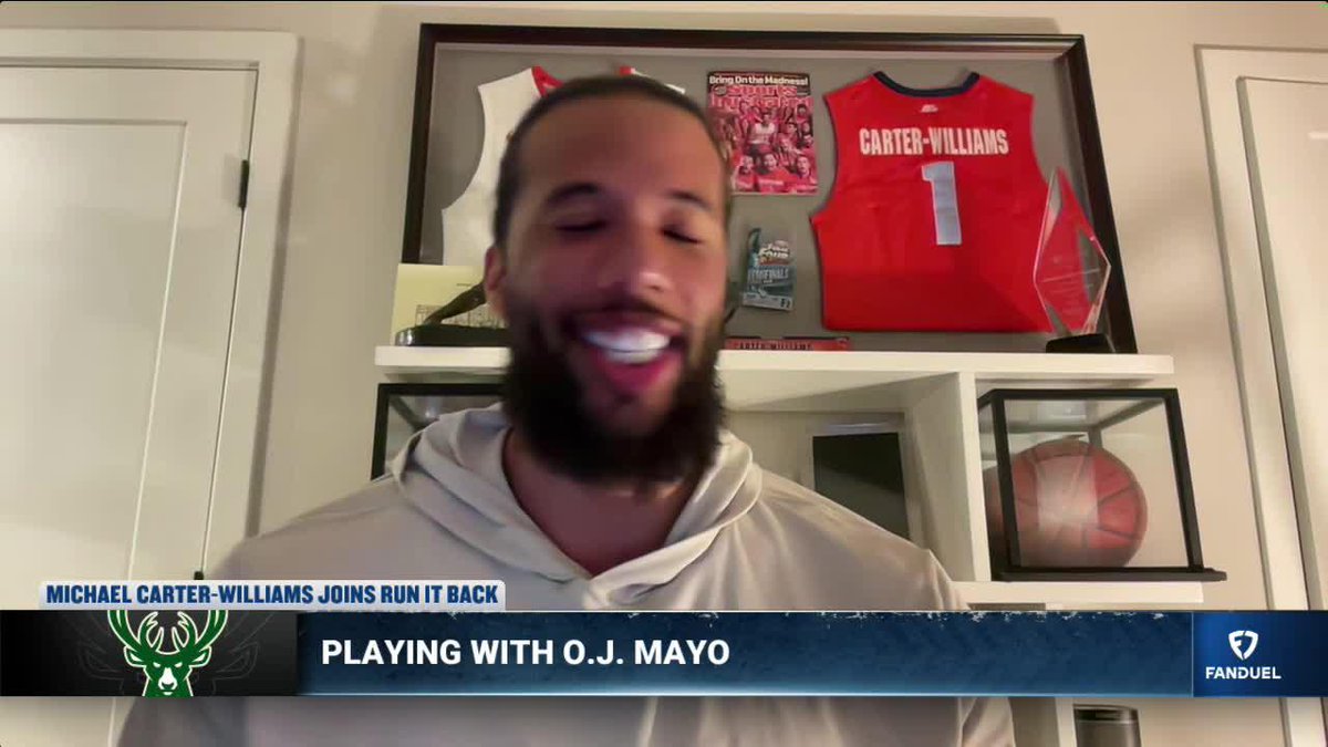 . Michael Carter-Willi started an altercation between O.J. Mayo &amp; Draymond Green 😅 "I stole the ball, dunked, and ran by their bench and laughed at Draymond... after the game O.J was like 'Watch how you talk about my young bull.'" Michelle Beadle | Chandler Parsons | Lou Williams