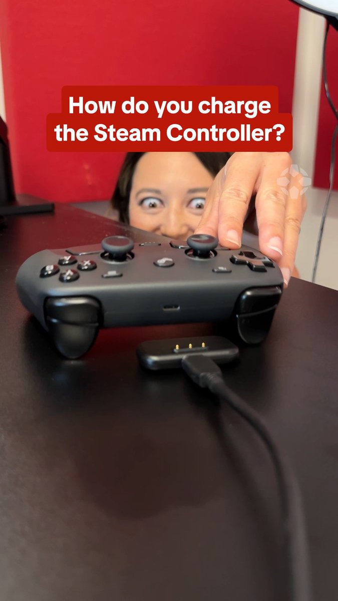 The Steam Controller's charging puck also acts as a wireless transceiver!