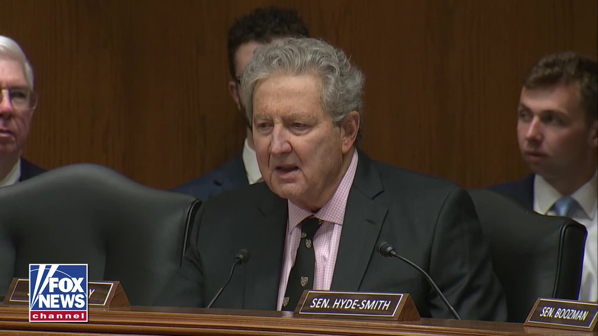 NEW: Senator John Kennedy slams "woke race-baiters" and praises Secretary McMahon. "I want to take you down memory lane. I'm going to come back to the extraordinary job you've done."