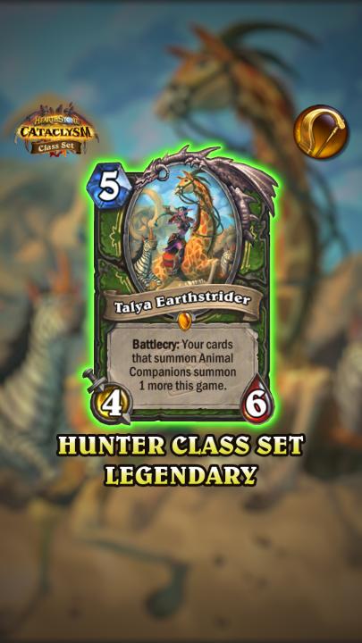 🦁 🦒 🐒 Unleash the beasts with the new Hunter Class Set! Use Talya Earthstrider to bring even more Animal Companions onto your board. Share this with your Hunter bestie by tagging them in the comments!