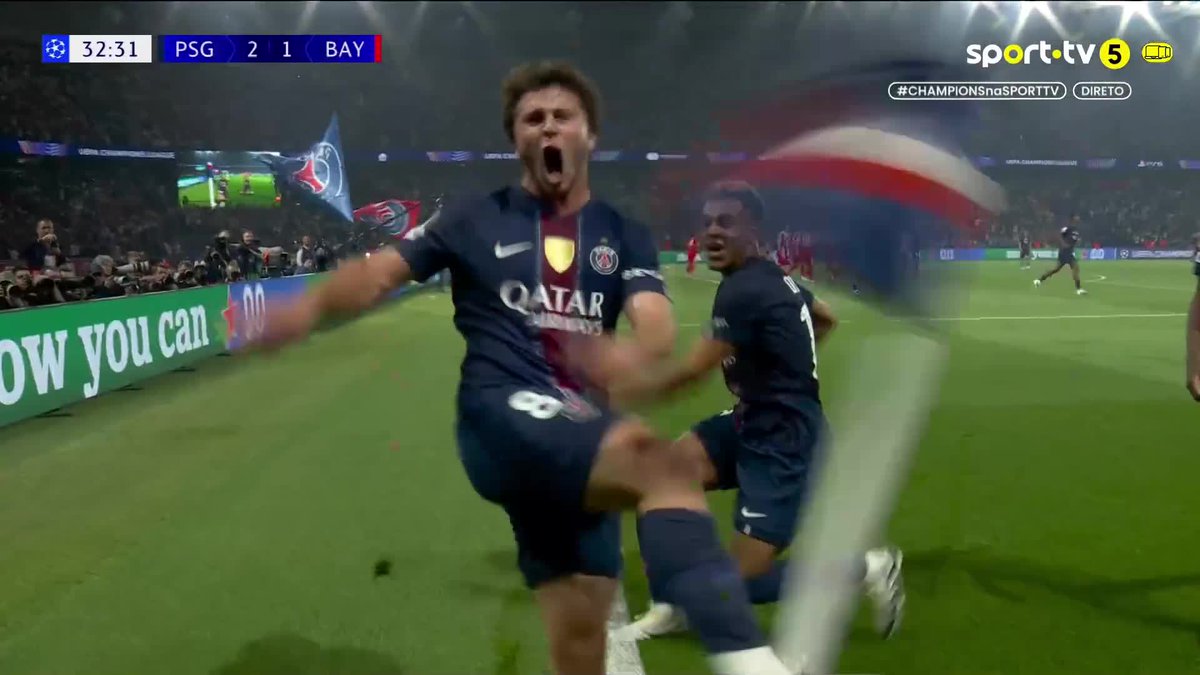 João Neves fez a reviravolta contra o Bayern... de cabeça! 🔥
