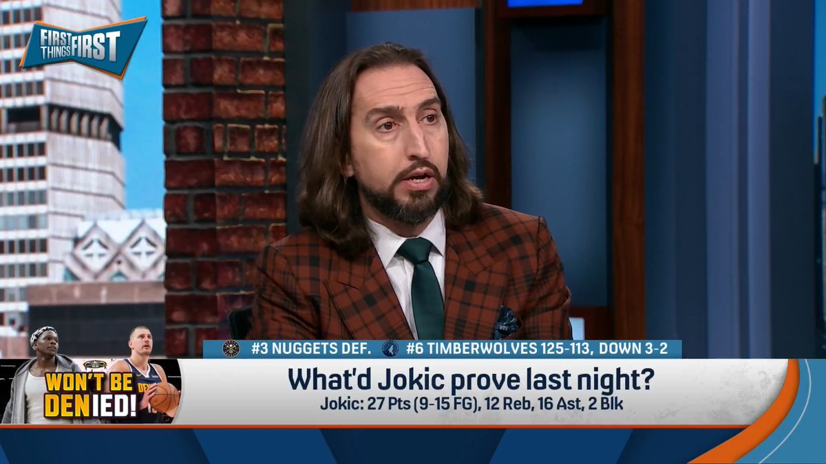 “There was nothing [Jokic] could prove and he proved nothing. They avoided disaster." nick wright says the only way the Nuggets can get back what they lost over the last week is in the next round: