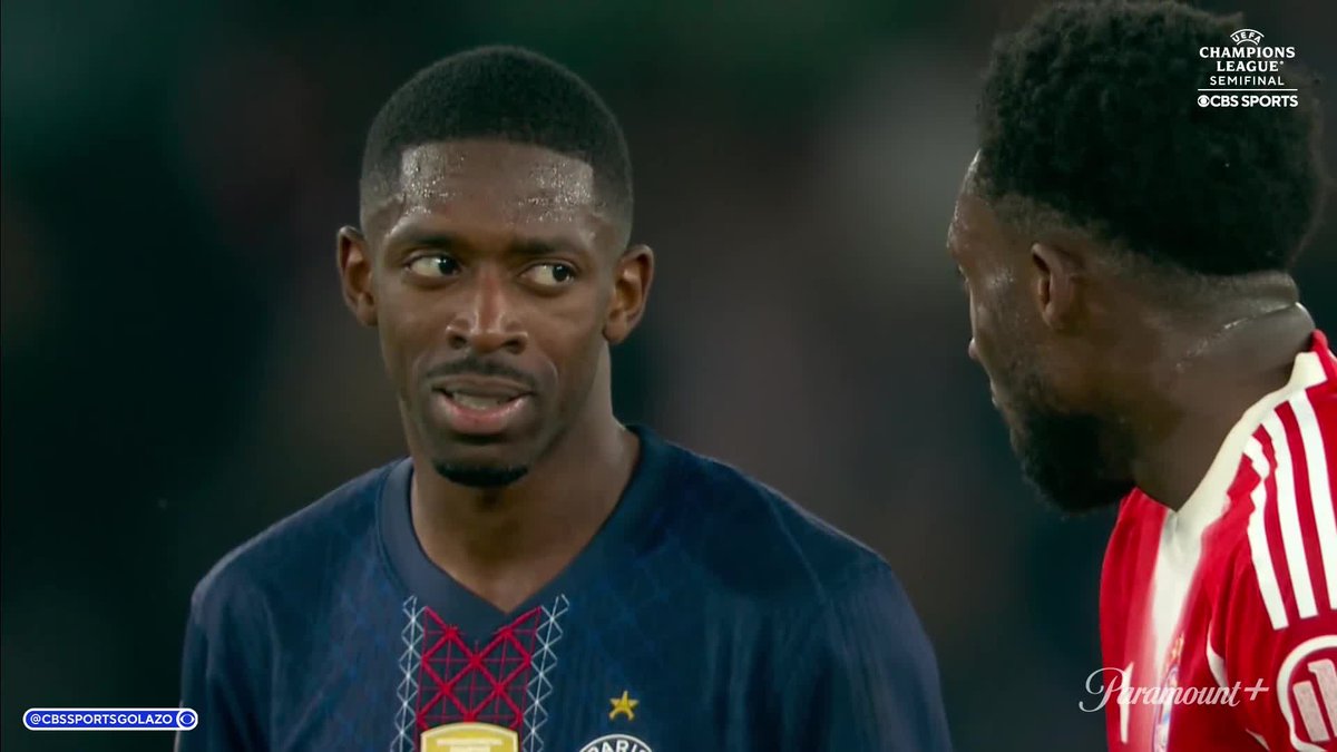 Ousmane Dembélé wasn't having Alphonso Davies' explanation 👀😂