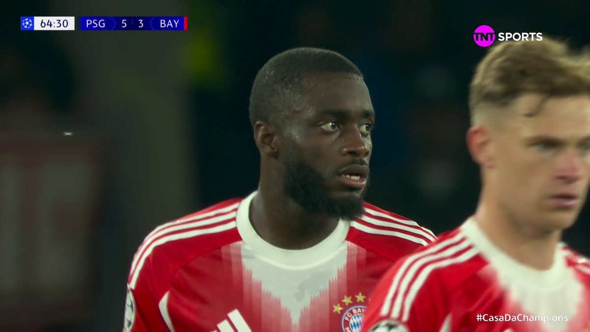 O gol de Upamecano. PSG 5x3 Bayern. 🎥 TNT Sports BR