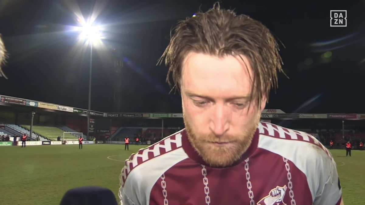 "Surprisingly, I didn't get a yellow card!" 😅 Player of the Match Danny Whitehall's instant reaction to Scunthorpe's Play-Off Eliminator victory 🎤