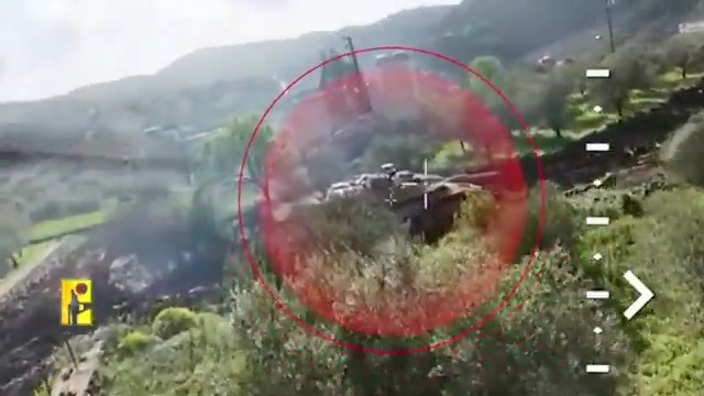 Footage appears to show a Hezbollah FPV drone hitting an Israeli Merkava Mk.4 tank equipped with their Trophy active protection system. It seems that either Hezbollah has figured out a way around the IDF's anti drone system or the system failed. Plan accordingly... #war #israel #war #iran #merkava #tank #technology #drone