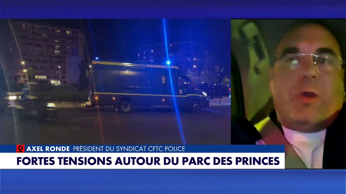 Axel Ronde commente les images des tensions au Parc des Princes après la victoire du PSG : «L'attention est à son maximum pour éviter les regroupements de supporters» dans #Lemeilleurdelinfo Toute l'info est à retrouver sur