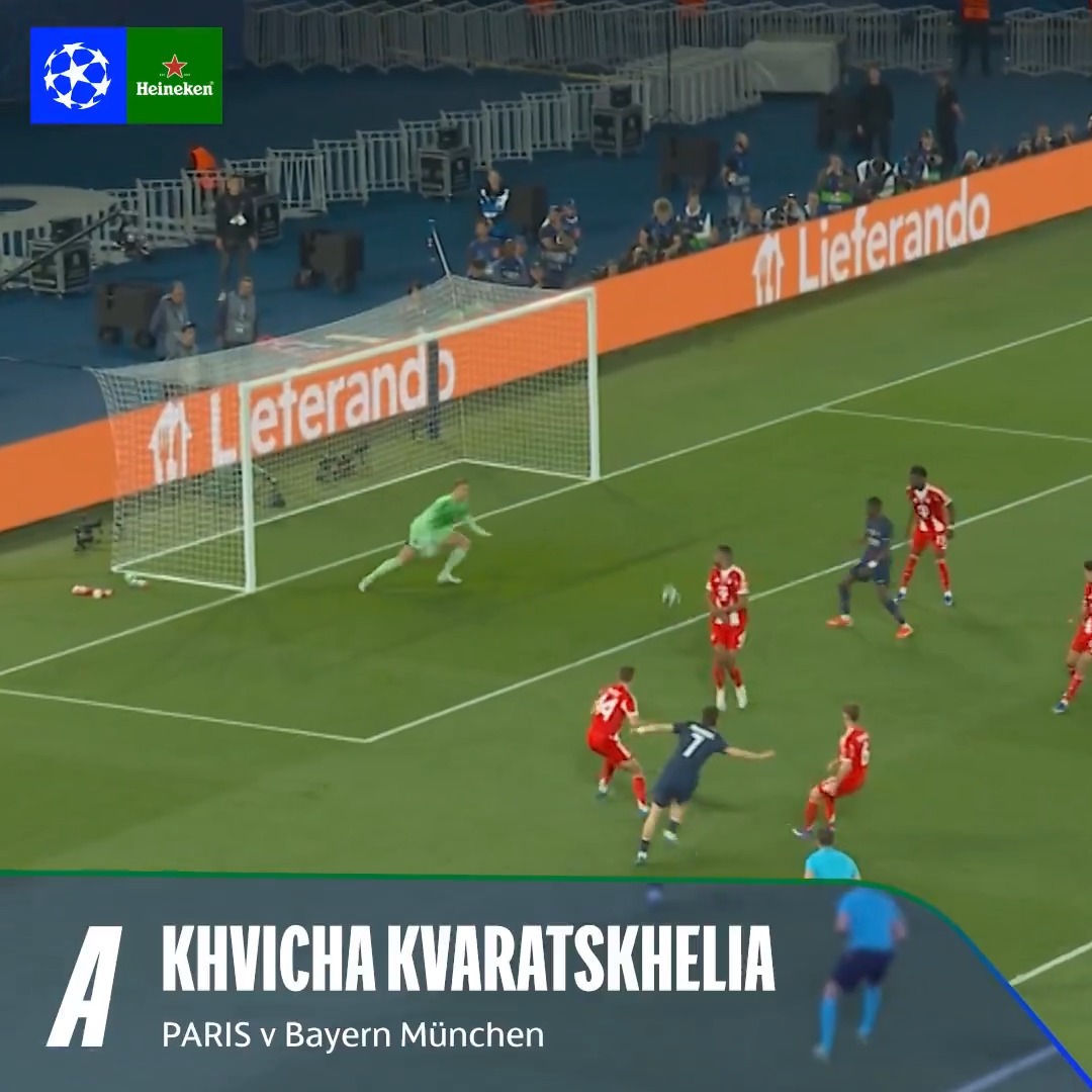 One game, four amazing contenders for Goal of the Day 😍 Kvara, Olise, Luis Díaz or Dembélé... which was your favourite? ⚽ Heineken | #UCLGOTD