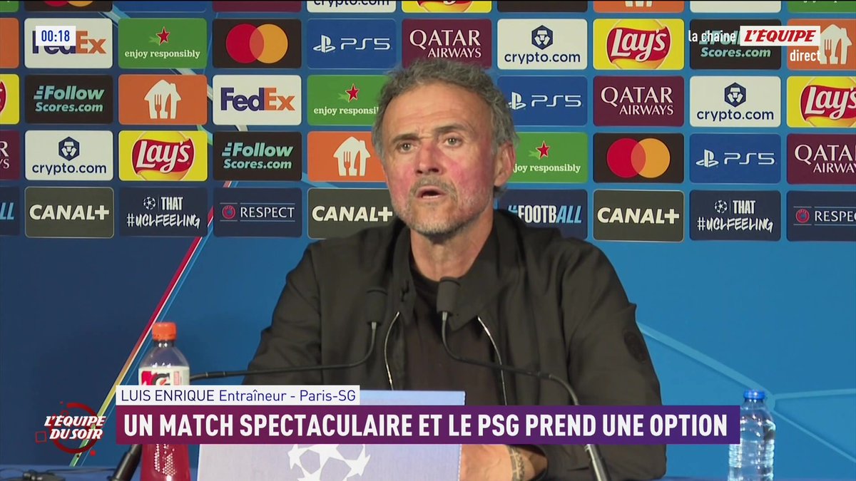 🚨 Luis Enrique 🇪🇸 : « 𝗝𝗲 𝘀𝘂𝗶𝘀 𝘁𝗲𝗹𝗹𝗲𝗺𝗲𝗻𝘁 𝗳𝗮𝘁𝗶𝗴𝘂𝗲́, 𝗮𝗹𝗼𝗿𝘀 𝗾𝘂𝗲 𝗷𝗲 𝗻'𝗮𝗶 𝗽𝗮𝘀 𝗰𝗼𝘂𝗿𝘂 𝘂𝗻 𝗸𝗶𝗹𝗼𝗺𝗲̀𝘁𝗿𝗲, imaginez dans quel état doivent être les joueurs. 😁 » 🎥 la chaine L'Équipe