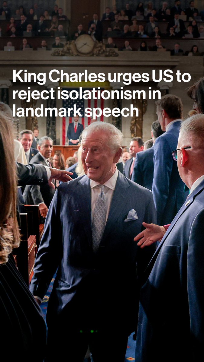 King Charles III called on the US to maintain its leadership role in the world in a remarkably pointed speech for a monarch that urged Americans to resist the pull of isolationism. Ellen Milligan has more