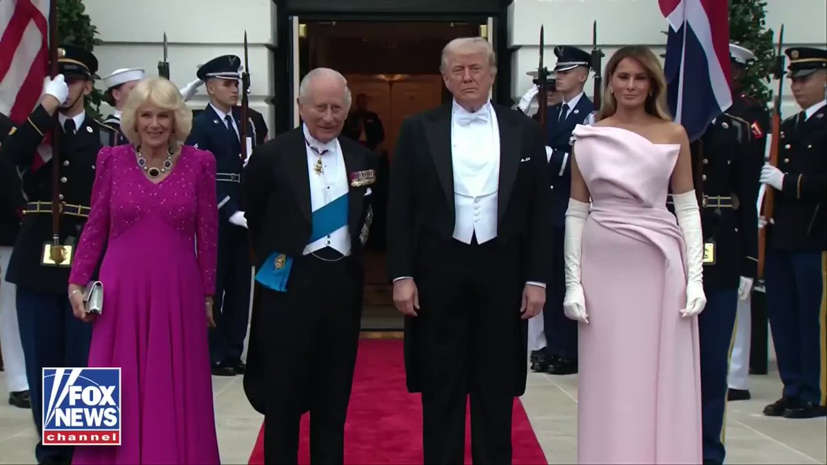 NOW: President Trump hosts King Charles, Queen Camilla for White House State Dinner.