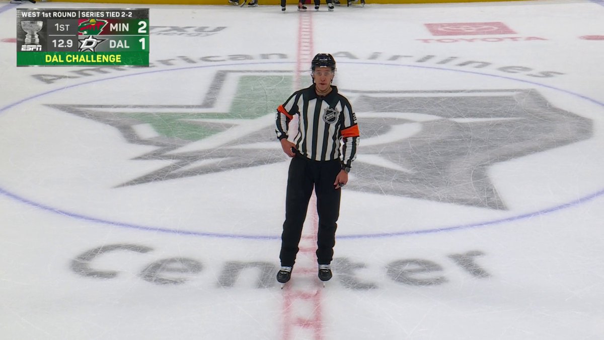 Matt Boldy's goal got called back due to goaltender interference. Watch Wild-Stars on ESPN2 and the ESPN App 👀