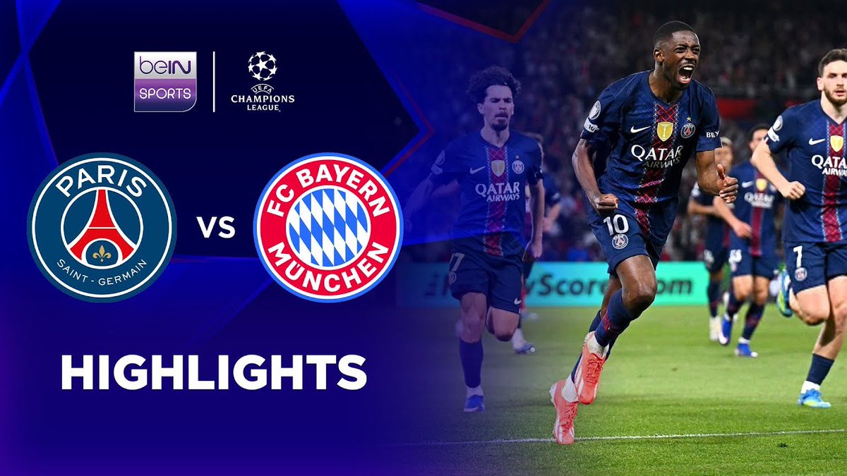 17' PSG 0-1 Bayern-Kane 24' PSG 1-1 Bayern-Kvara 33' PSG 2-1 Bayern-Neves 40' PSG 2-2 Bayern-Olise 45+3' PSG 3-2 Bayern-Dembele 56' PSG 4-2 Bayern-Kvara 59' PSG 5-2 Bayern-Dembele 65' PSG 5-3 Bayern-Upamecano 69' PSG 5-4 Bayern-Diaz ABSOLUTE CINEMA 🙌