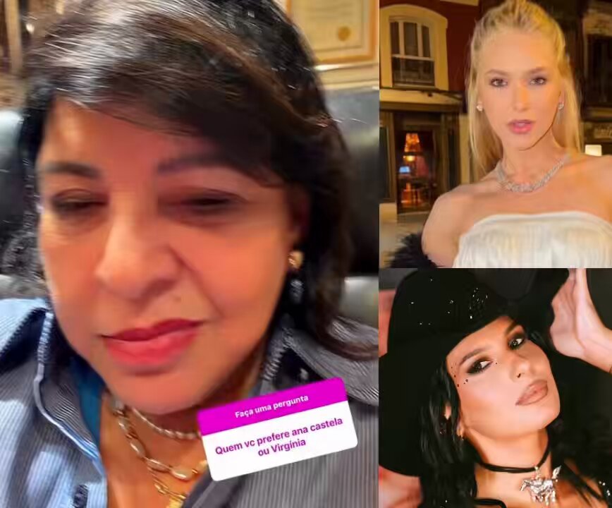 Roberta Miranda responde se prefere Ana Castela ou Virginia: “Tem perguntas que é melhor a gente não responder não. É tão óbvio que eu não quero responder, beijo!”