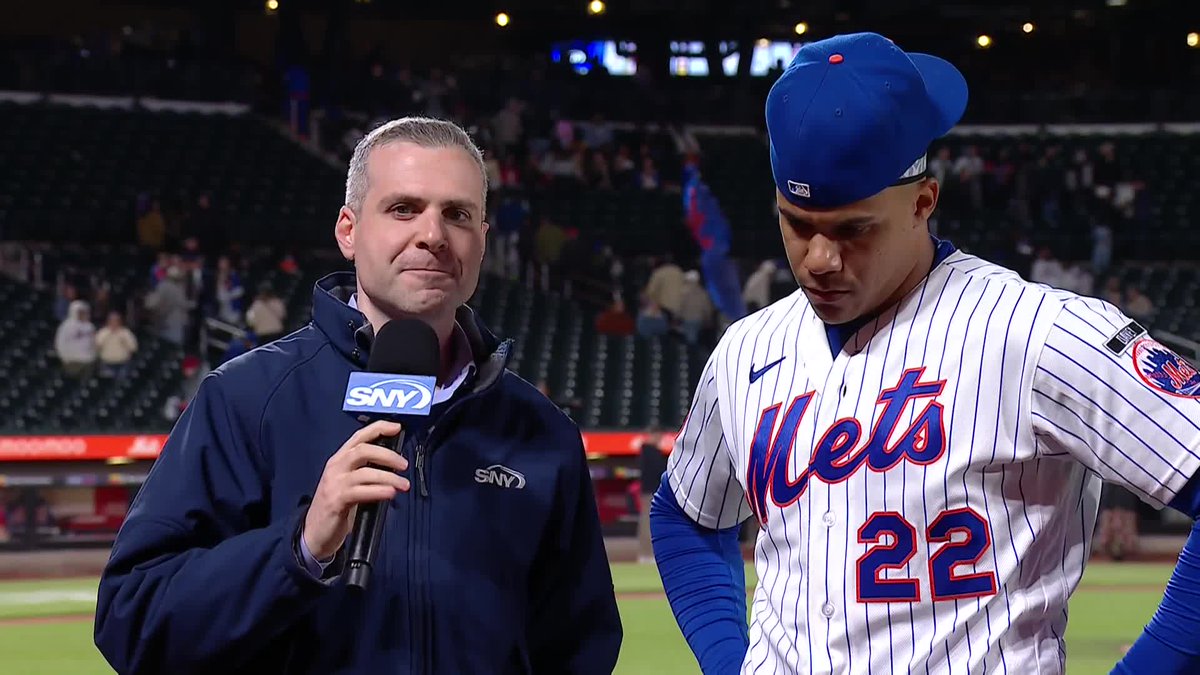 "We've been grinding every moment, every swing and it finally comes through... This is just the beginning" Juan Soto talks with Steve Gelbs after today's shutout win over the Nationals: